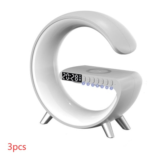 G Shaped LED Lamp Bluetooth Speaker Wireless Charger